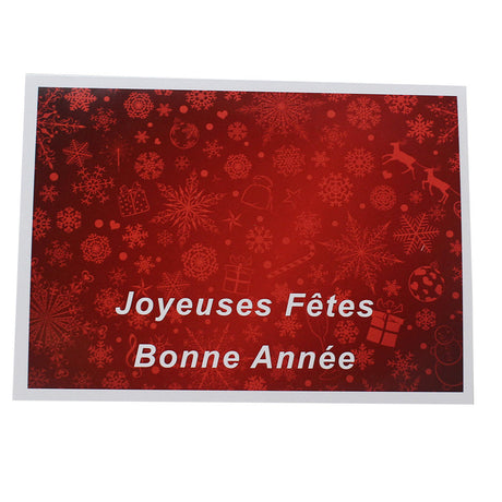 Cartonnage photo Joyeuses Fêtes et Bonne Année horizontal du 9x13 au 20x30 cm