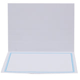Cartonnage photo Liseré Duo bleu clair horizontal sans image