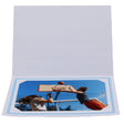 Cartonnage photo blanc horizontal - Liseré Duo bleu clair