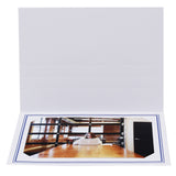 Cartonnage photo blanc - Liseré Duo bleu foncé