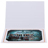 Cartonnage photo blanc - Liseré Duo orange