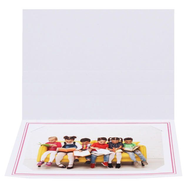 Cartonnage photo Liseré Duo rose horizontal