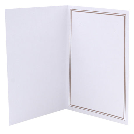 Cartonnage photo blanc - Liseré Duo taupe