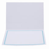 Cartonnage photo Liseré Duo horizontal turquoise sans image