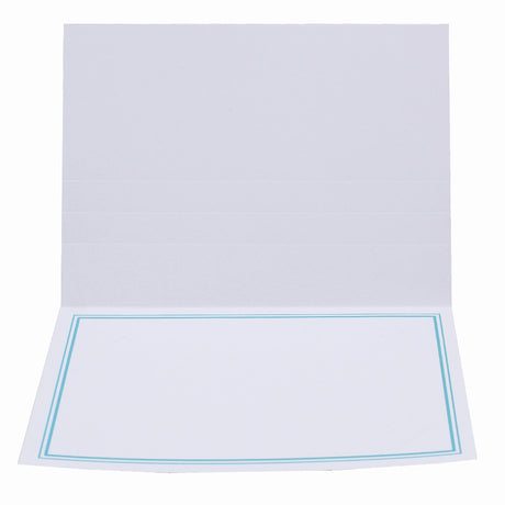 Cartonnage photo Liseré Duo horizontal turquoise sans image