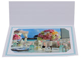 Cartonnage photo blanc - Liseré Duo turquoise