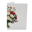 Cartonnage photo mariage vertical - bouquet rouge et blanc - vue de face