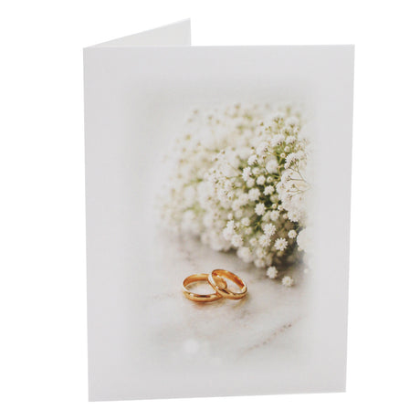 Cartonnage photo maiage vertical Alliances dorées & fleurs blanches
