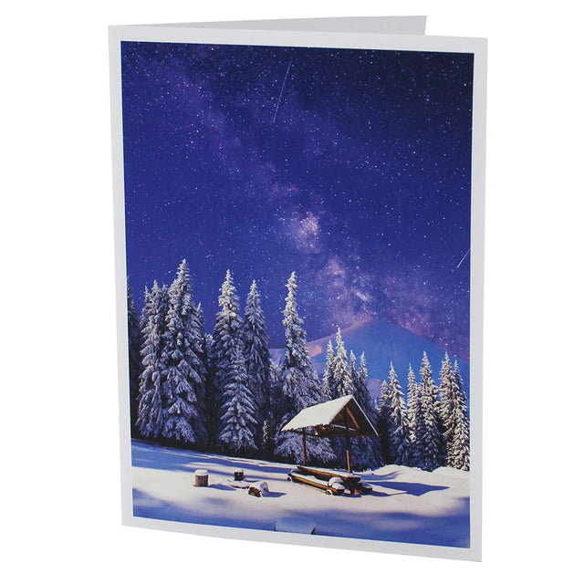Lot de cartonnages photo – Nuit étoilée en montagne – Vertical – 9x13 au 20x30 cm