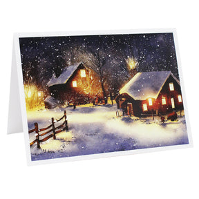 Cartonnage photo Noël Chalets sous la neige