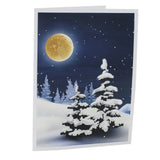 Lot de cartonnages photo – Clair de lune enneigé – Vertical – 9x13 au 20x30 cm