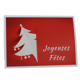 Lot de cartonnages photo Joyeuses Fêtes – Sapin blanc – Horizontal – 9x13 au 20x30 cm