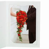 Cartonnage photo professionnel Fusain gris ouvert avec photo de mariage