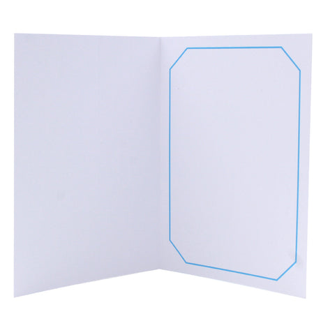 Cartonnage professionnel Octo vertical liseré bleu clair