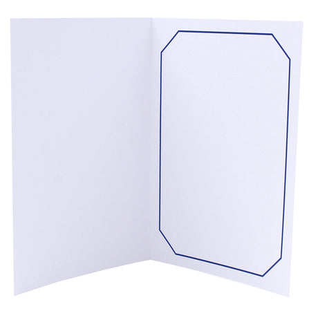 Cartonnage professionnel Octo Liseré bleu foncé vertical vide