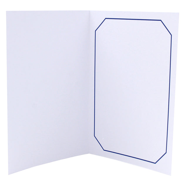 Cartonnage professionnel Octo Liseré bleu foncé vertical vide