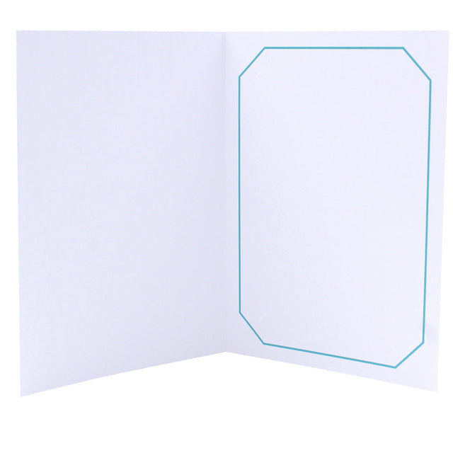 Cartonnage Photo Professionnel Octo – Liseré Turquoise sans image | Collection CashPhoto