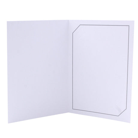 Cartonnage Photo Blanc « Serémange » – Liseré Gris vertical | Collection CashPhoto