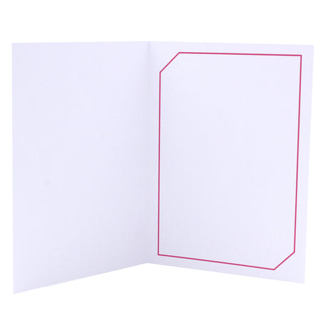 Cartonnage Photo Blanc « Serémange » – Liseré Rose vertical | Collection CashPhoto