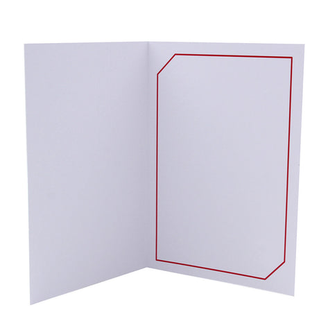 Cartonnage Photo Blanc « Serémange » – Liseré Rouge | Collection CashPhoto