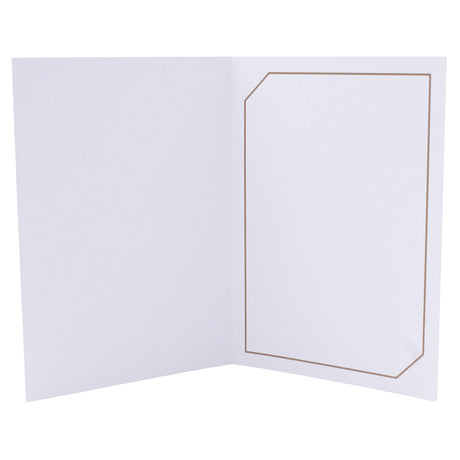 Cartonnage Photo Blanc « Serémange » – Liseré Taupe vertical | Collection CashPhoto