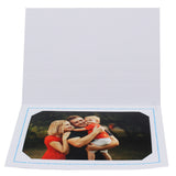 Cartonnage photo Thionville blanc - Liseré Bleu clair 300g
