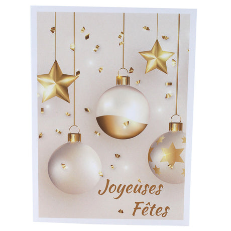 Cartonnage photo vertical Joyeuses Fêtes Boules dorées 2