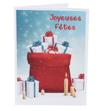 Cartonnage photo vertical Joyeuses Fêtes Hotte du Père Noël