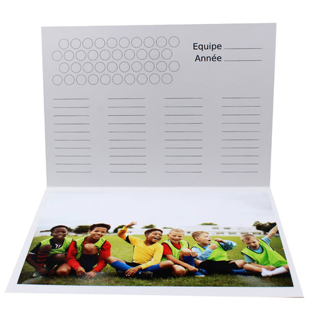 Cartonnage photo scolaire - Groupe A4 - Les Pros du Foot - Intérieur Equipe