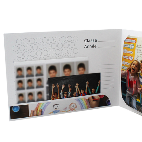 Cartonnage scolaire - Groupe 20x30-20x25-18x27-18x25-18x24 avec RABAT - Arc-en-ciel - détail