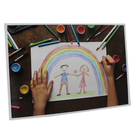 Cartonnage scolaire - Groupe 20x30-20x25-18x27-18x25-18x24 avec RABAT - Arc-en-ciel