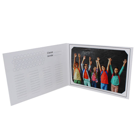 Cartonnage photo scolaire - Groupe 20x30 -18x25 - Ecole - Ouvert