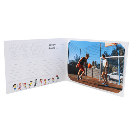Cartonnage scolaire - Groupe 20x30-20x25-18x27-18x25-18x24 avec RABAT - Mon Sport préféré - Ouvert