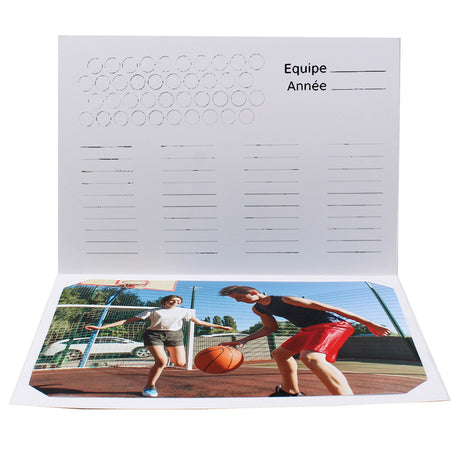 Cartonnage photo scolaire - Groupe 20x30 - Basket N1 - Intérieur Equipe