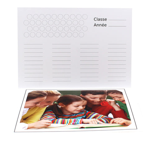 Cartonnage photo scolaire - Groupe 20x30 - Bord de mer - Ouvert avec photo