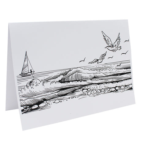 Cartonnage photo scolaire - Groupe 20x30 - Design marin noir et blanc
