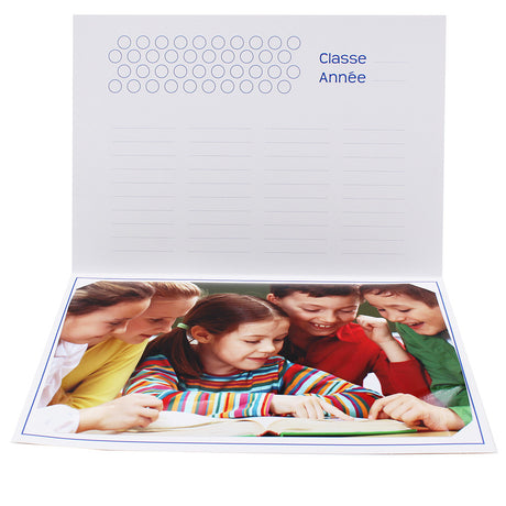 Cartonnage photo scolaire - Groupe 20x30 - J'aime lire - Avec photo