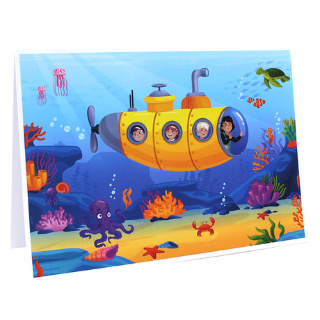 Cartonnage photo scolaire - Groupe 20x30 - Sous-marin ludique