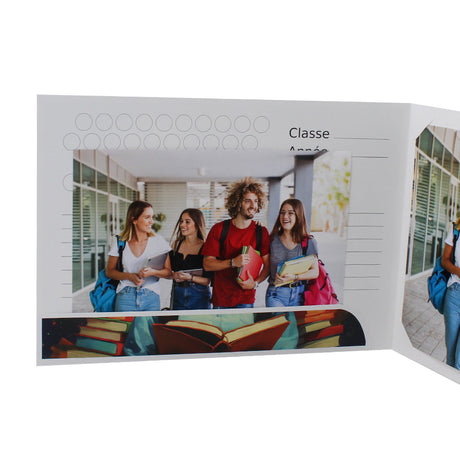 Cartonnage scolaire - Groupe 20x30-20x25-18x27-18x25-18x24 avec RABAT - Mademoiselle - intérieur détail