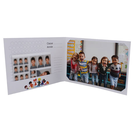Cartonnage scolaire - Groupe 20x30-20x25-18x27-18x25-18x24 avec RABAT - Terre 2 - Ouvert avec photos