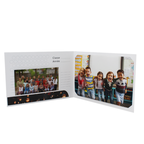 Cartonnage scolaire - Groupe 20x30-20x25-18x27-18x25-18x24 avec RABAT - Trio - intérieur avec photos