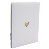 Album photo 200 pochettes 10x15 cm – Collection KP – Cœurs Blanc & Or