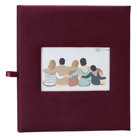 Album photo Erica Square bordeaux 200 pochettes 11x15 vue de face