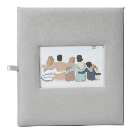Album photo Erica Square gris 200 pochettes 11x15 cm vue de face