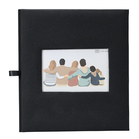 Album photo Erica Square noir 200 pochettes 11x15 vue de face