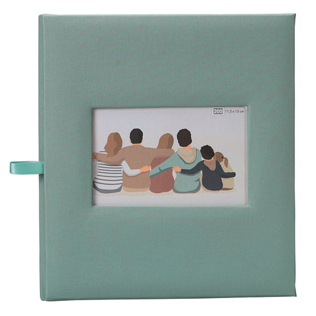Album photo Erica Square vert 200 pochettes 11x15 cm vue de face