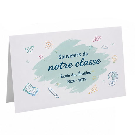 Exemple de cartonnage photo scolaire personnalisable 20x30 cm