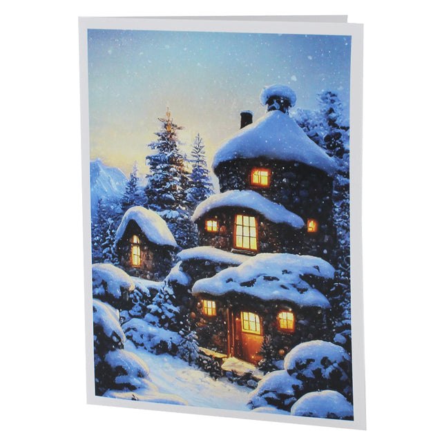 Lot de cartonnages photo – Chalet enneigé – Vertical – 9x13 au 20x30 cm