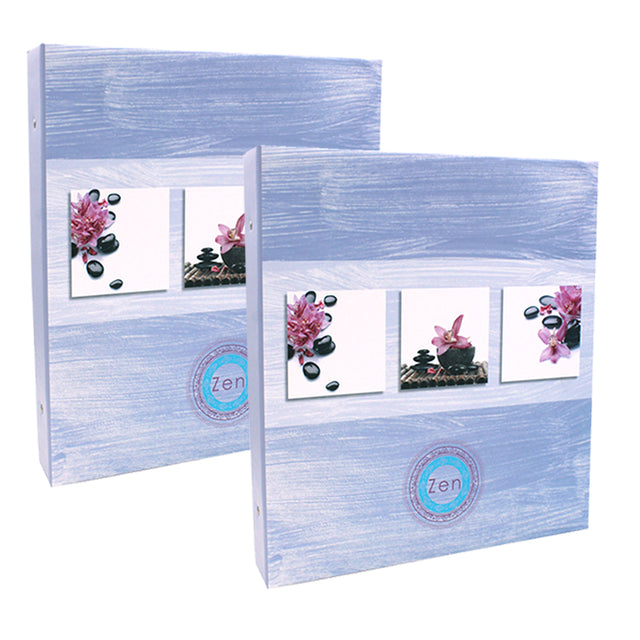 Lot de 2 classeurs photo Ariane à pochettes Zen 2 violet 400 photos 11x15