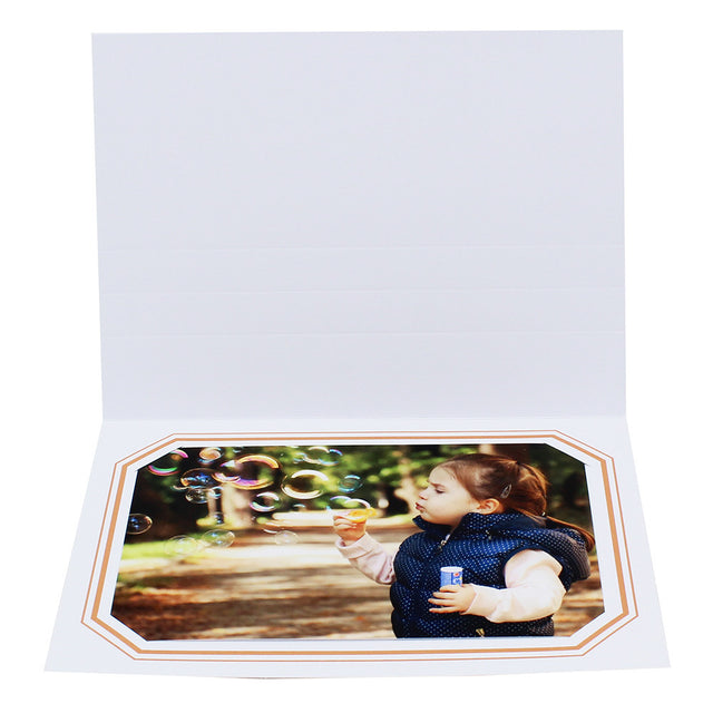 Cartonnage photo blanc Octo Duo - Orange